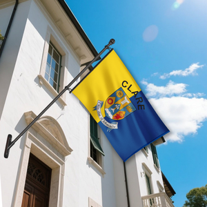 Bandera del Condado de Clare, Irlanda, 3x5 pies, Doble Cara, con el Escudo del Condado de Clare, para Decoración Interior y Exterior del Hogar y Jardín - Product Image 5