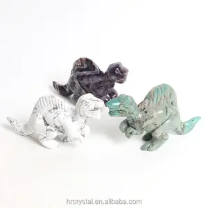 愈合透明石英梦紫水晶恐龙水晶天然动物雕像雕刻