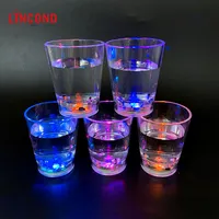 Lincond מותאם אישית לוגו Led מהבהב כוס, אור עד זוהר Led פלסטיק כוס עבור בר אביזרי ומסיבה