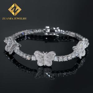 Hot Selling Pass Diamond Tester 925 Sterling <b>Silver</b> Hip Hop Jewelry Custom Butterfly VVS Moissanite Tennis <b>Bracelet</b> - Product Image 4