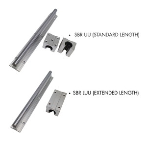 รางนำทางเชิงเส้น SBR ความแม่นยำสูง พร้อมตัวรองรับอะลูมิเนียม แกนชุบโครเมียม พร้อมบล็อกลูกปืน สำหรับเครื่อง CNC Router - Product Image 3