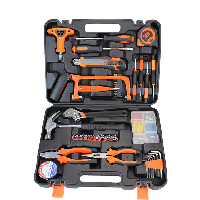 45 PCS Universal Household Tool Kits Hand Toolbox General Repair Screwdriver Pliers Hammer Wrench Tool Sets