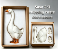 Statue d'oie en plastique d'extérieur de 23 pouces à faible coût de livraison, personnalisable, pour décorations de Noël et d'Halloween, ou comme accessoire de mode.