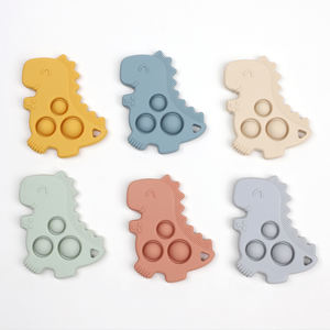 Sûr sans BPA Silicone Fidget Toy POP Dinosaure <span class=keywords><strong>Champignon</strong></span> et Éléphant Bébé <span class=keywords><strong>Dentition</strong></span> Bâton Doux Sensoriel 0-24 Mois Soulagement De <span class=keywords><strong>Dentition</strong></span> - Product Image 6