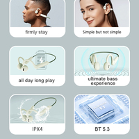 Earphone bt olahraga telinga terbuka hemat biaya gelang leher nirkabel headset bluetooth berlari dengan ce rosh