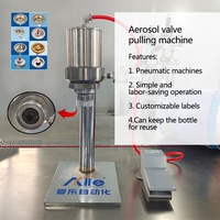 Machine de démontage de valve d'aérosol semi-automatique pneumatique avec commande PLC pour bouteilles et applications chimiques