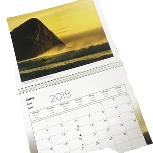 2023 2024 hai mặt nhiều lớp hàng năm kế hoạch phiêu lưu lịch tùy chỉnh lịch treo tường với vòng kim loại - Product Image 1