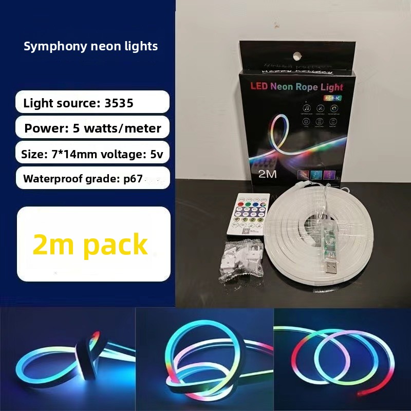 Ensemble de bandes lumineuses à changement de couleur 2M (livré avec clips et vis)