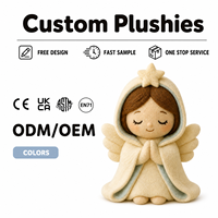 Poupée en peluche personnalisée de la Vierge Marie assise, jouet religieux rembourré en coton PP, cadeau de baptême, de Noël, de Pâques, OEM ODM