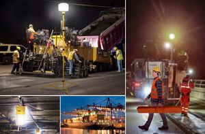 30000LM High Power Industrial Work <b>Light</b> IP65 LED Jobsite <b>Light</b> with 3 Modes Built-in Fan for Construction Roadwork Outdoor Work - Product Image 3