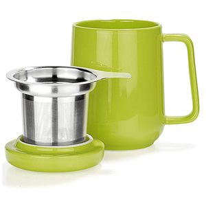 Taza <span class=keywords><strong>de</strong></span> Café Blanca con Calcomanía, Taza <span class=keywords><strong>de</strong></span> Leche <span class=keywords><strong>de</strong></span> Porcelana con Tapa e Infusor, Juego <span class=keywords><strong>de</strong></span> <span class=keywords><strong>Tazas</strong></span> <span class=keywords><strong>de</strong></span> Té <span class=keywords><strong>de</strong></span> Cerámica, Regalo Personalizable, Aislamiento Térmico, No Tóxico - Product Image 5
