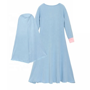 Girls Children's Spring and Autumn <strong>Models</strong> <strong>Abaya</strong> With Hijab for Kids - Product Image 3