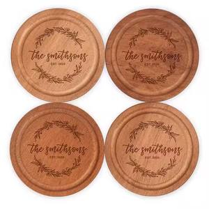 Tranches de bois personnalisées en bois naturel fin 10 cm rond carré populaire sous-verre en bois pour Redneck <span class=keywords><strong>Voda</strong></span> Caldwell's Pocket Shot - Product Image 1