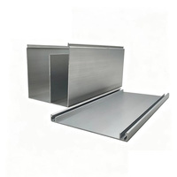 Goulotte carrée en aluminium robuste à construction solide, résistante à la chaleur et aux UV, pour câblage métallique