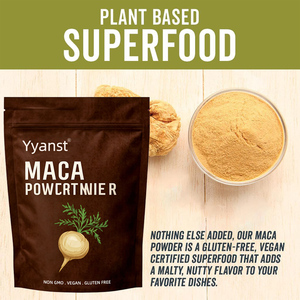 Poudre de racine de maca noire biologique pour hommes, OEM/ODM, végane, sans gluten, favorisant la croissance musculaire, améliorant l'endurance et l'énergie. - Product Image 3
