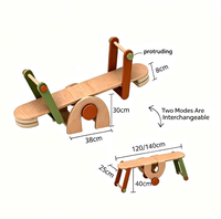 Balançoire intérieure multifonctionnelle en bois de hêtre pour enfants, convertible en banc, pour la maison et la maternelle