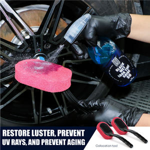 S6 Surainbow Gel de pneu à base d'huile à haute brillance pour habillage de pneu revêtement de brillance de pneu <span class=keywords><strong>cire</strong></span> de pulvérisation d'aspect humide noir - Product Image 4