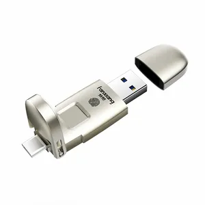 지문 USB 3.0 플래시 드라이브 128GB 256GB 512GB 1TB 2 in 1 USB 타입 C 펜 드라이브