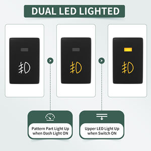 โตโยต้าสวิตช์ปุ่มกด12V แถบไฟ LED สีเหลืองหลาก<span class=keywords><strong>สัญลักษณ์</strong></span>สำหรับรถโตโยต้า - Product Image 3