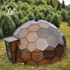 Lujosa Casa de cúpula de cristal para acampar con bañera Interior de madera para una experiencia de glamping acogedora - Product Image 5