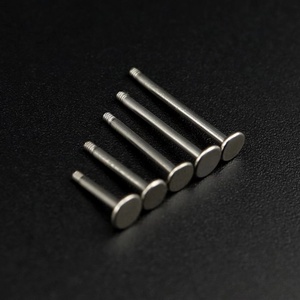 Piercing de Titanio Gaby 1.2 G23, Joyería ASTM F136, Labret con Rosca Externa, Poste de Arete Plano, Piercing de Titanio, Joyería al por Mayor - Product Image 4