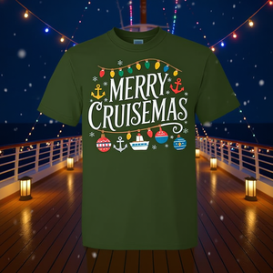Camiseta Merry Cruisemas Christmas Cruise de manga corta, unisex, con cuello redondo, para fiestas familiares - Product Image 2