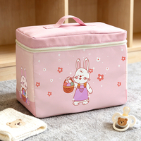 Panier de rangement pour jouets de bébé, organisateur portable pour chambre d'enfant, conteneur pliable en tissu, grande capacité, avec couvercle et poignée de transport