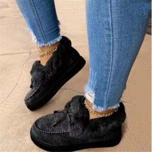 Nuovi Stivaletti Invernali 2026, Tinta Unita, Semplici, Resistenti al Calore, in Velluto Piatto, Comodi, Foderati in Pelliccia, <span class=keywords><strong>Scarpe</strong></span> <span class=keywords><strong>da</strong></span> <span class=keywords><strong>Donna</strong></span> - Product Image 4
