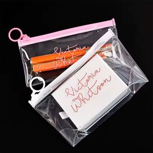 <b>Clear</b> /Matte Custom logo Small <b>Plastic</b> <b>clear</b> Pvc Pouch <b>Bag</b> for Jewelry Packaging Zipper <b>Bag</b> - Product Image 3