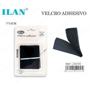Nastro Adesivo in Velcro Ilan 7x15 Cm Strisce con Gancio e Anello - Product Image 1