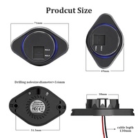 Prise de chargeur de voiture USB 12V-24V PD3.0 30W double ports USB étanche pour caravane de camping-car de voiture de bus de RV