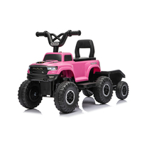 Voiture électrique à pédales sous licence, alimentée par batterie 12V, pour enfants, avec remorque, type ATV