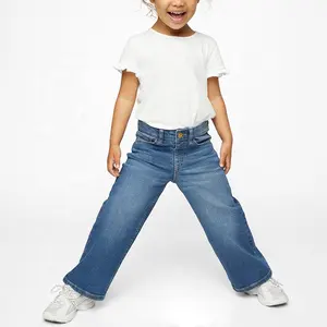 Pants Kids Jeans High Quality Comfortable Loose Kids Girls Jeans Pants Wide Leg Children Girls Jeans