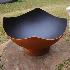 GNEE Foyer à bois durable à bords irréguliers en acier Corten - Product Image 3