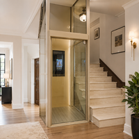 Ascenseur panoramique à 2 étages pour maison, prix bas, ascenseur de villa avec porte automatique pour maison, fourni directement par l'usine