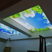 Bois ignifuge Faux panneaux de plafond en PVC design Faux Plafond pour chambre à coucher articles intelligents pour la maison