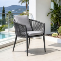 Ensembles de table et chaises d'extérieur en corde PE tressée, imperméables, résistantes au soleil et durables pour jardin, patio et hôtel