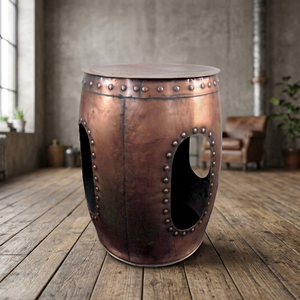 Industrial Farmhouse Villa <b>Stool</b> Foldable Convertible Iron Metal Antique Copper Plating <b>Storage</b> Living Room Home Furniture - Product Image 3