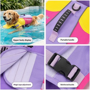 Chaleco Salvavidas para Perros <span class=keywords><strong>de</strong></span> Alta Flotabilidad con Hebilla <span class=keywords><strong>de</strong></span> Remolque y Letras Impresas, Flotador para Perros - Para Todas las Estaciones, Natación al Aire Libre y Juegos en la Playa - Product Image 2