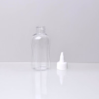 Bouteille à presser transparente en plastique de 120 ml avec bouchon à vis et bec verseur pour huiles essentielles, écologique, vente en gros