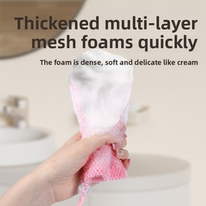 Sac en filet épaissi pour savon nettoyant visage, sac de rangement pour filet à mousse pour le lavage du visage - Product Image 3