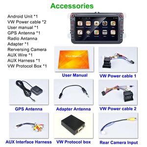 Reakosoudn 2DIN 8 ''đài phát thanh xe Android cho VW/Volkswagen/Golf/Polo/Passat/B7/B6/ghế/Leon/Skoda GPS Stereo đa phương tiện Máy nghe nhạc - Product Image 6