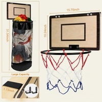 Panier à linge suspendu double fonction, jouet de tir au basket-ball d'intérieur amusant, jeu sportif mural pour chambre d'enfant