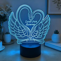 Lampe de nuit LED 3D à commande tactile, à motifs changeants de couleur, lampe de table à commande tactile, vente chaude