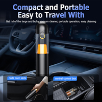 Vacuum Cleaner Mini Portabel 4-in-1 Daya Hisap 15000pa Layar Pintar Tanpa Kabel untuk Mobil dan Rumah