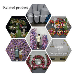 Arrangement floral de roses artificielles en soie faites à la main, réaliste, écologique, imperméable, léger, pour décor de mariage - Product Image 5