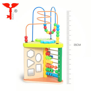 Bloc <span class=keywords><strong>de</strong></span> bois jouets Gros boulier en bois labyrinthe perles 5 en 1toy pour l'apprentissage <span class=keywords><strong>de</strong></span> bébé et jouant des jouets éducatifs - Product Image 4