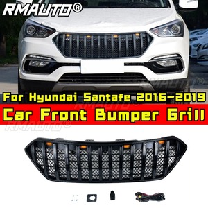 Grille de pare-chocs avant de voiture, grilles de course, calandre pour Hyundai Santa Fe 2016-2019, kit carrosserie, accessoires automobiles - Product Image 2