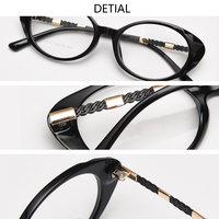 Bingkai Kacamata Cat-eye Ringan Motif Geometris Logo Kustom Resep TR90 Gaya Retro OEM Desain Unisex Trendi Cepat