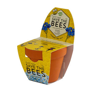 Kit de culture vertical intérieur classique Mini Forget-Me-Not Save the Bees Home Garden avec jardinières en <span class=keywords><strong>terre</strong></span> <span class=keywords><strong>cuite</strong></span> Pots de fleurs et jardinières - Product Image 2
